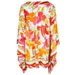 'Envolée Florale' Multicolour Poncho, by Lise Charmel (pack shot, back view).