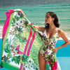 Lise Charmel 'Envolee Tropicale' Pareo/Sarong in Lumiere Tropicale (Green, White & Pink) Swimsuit Lise Charmel   