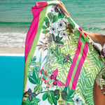 Lise Charmel 'Envolee Tropicale' Pareo/Sarong in Lumiere Tropicale (Green, White & Pink)