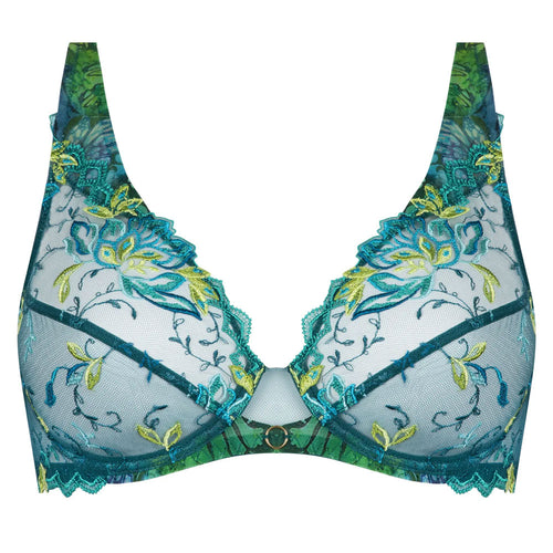 Aubade 'Rosessence' collection Triangle Plunge Bra in Magic Blue