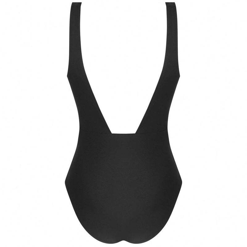 'Horizon Boréal' Black Non-Underwired Swimsuit, by Lise Charmel (pack shot, back).