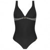 'Horizon Boréal' Black Non-Underwired Swimsuit, by Lise Charmel (pack shot, front).