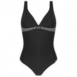 'Horizon Boréal' Black Non-Underwired Swimsuit, by Lise Charmel (pack shot, front).