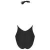 'Horizon Boréal' Black Plunge Halterneck Swimsuit, by Lise Charmel (pack shot, back).