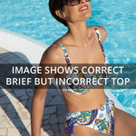 Model wearing 'Odysee Cashmer' (Multi) Padded Underwired Bikini Set, by Lise Charmel.