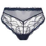 Lise Charmel 'Soir de Venise' Midnight Blue Full/High Waist Brief (pack shot, front).