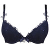 Lise Charmel 'Soir de Venise' Midnight Blue Padded Plunge Bra (pack shot, front).