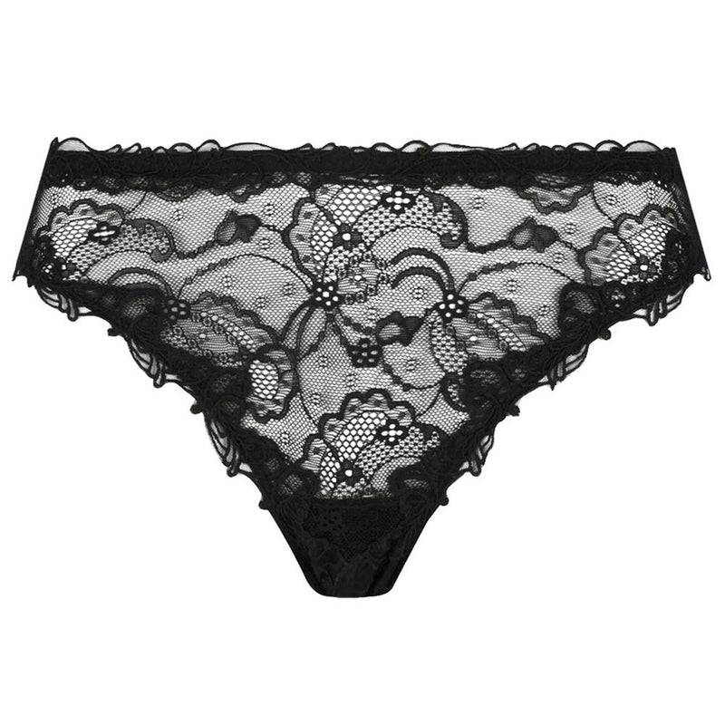 Lise Charmel 'Soir de Venise' Black Italian Brief (pack shot, front).