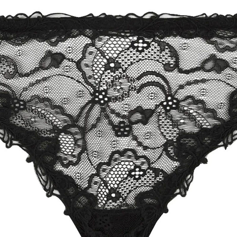 Lise Charmel 'Soir de Venise' Black Italian Brief (pack shot, front detail).