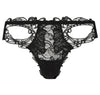 Lise Charmel 'Soir de Venise' Black Luxury Thong (pack shot, front).