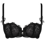 Lise Charmel 'Soir de Venise' Black Vertical Seam Balconette Bra (pack shot, front).