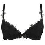 Lise Charmel 'Soir de Venise' Black Padded Plunge Bra (pack shot, front).