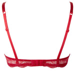 Lise Charmel 'Soir de Venise' Red Half Cup Bra (pack shot, back).