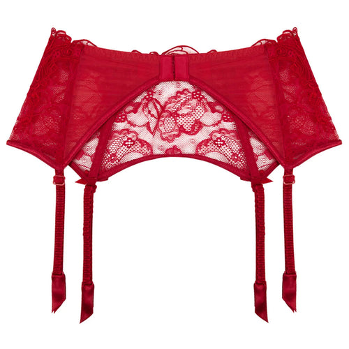 Lise Charmel 'Soir de Venise' Red Suspender Belt (pack shot, back).