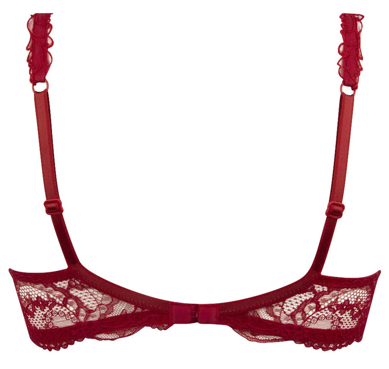 Lise Charmel 'Soir de Venise' Red Full Cup Bra (pack shot, back).