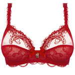 Lise Charmel 'Soir de Venise' Red Full Cup Bra (pack shot, front).