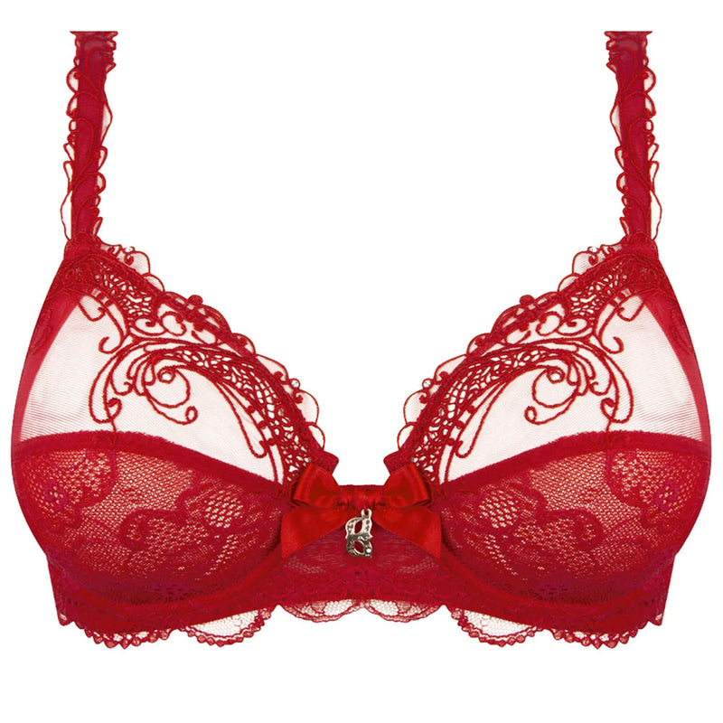 Lise Charmel 'Soir de Venise' Red Full Cup Bra (pack shot, front).