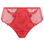 'Source Beauté' High Waist Brief in Hibiscus Beauté (Coral). by Lise Charmel (pack shot, front).