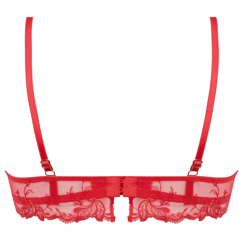 'Source Beauté' Glam Push-up Bra in Hibiscus Beauté (Coral), by Lise Charmel (pack shot, back).