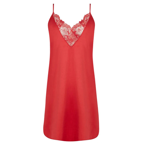 'Source Beauté' Chemise in Hibiscus Beauté (Coral), by Lise Charmel (pack shot, front).