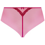 'Splendeur Soie' Raspberry Pink Silk Shorty, by Lise Charmel (pack shot, back view).