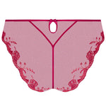 'Splendeur Soie' Raspberry Pink Silk Italian Brief, by Lise Charmel (pack shot, back view).