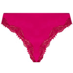 'Splendeur Soie' Raspberry Pink Silk Italian Brief, by Lise Charmel (pack shot, front view).