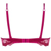 'Splendeur Soie' Raspberry Pink Silk Half Cup Bra, by Lise Charmel (pack shot, back view).