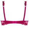 'Splendeur Soie' Raspberry Pink Silk Full Cup Bra, by Lise Charmel (pack shot, back view).