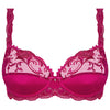 'Splendeur Soie' Raspberry Pink Silk Full Cup Bra, by Lise Charmel (pack shot, front view).