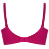 'Splendeur Soie' Raspberry Pink Silk 3-Part Full Cup Bra, by Lise Charmel (pack shot, back view).