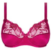 'Splendeur Soie' Raspberry Pink Silk 3-Part Full Cup Bra, by Lise Charmel (pack shot, front view).