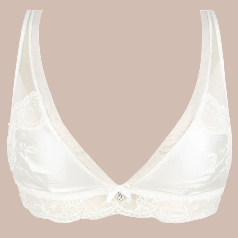 Lise Charmel 'Splendeur Soie' Ivory Silk Non-Wired Triangle Bra bra Lise Charmel