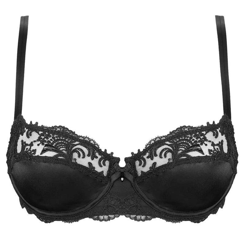 Lise Charmel 'Splendeur Soie' Black Silk Half Cup Bra bra Lise Charmel