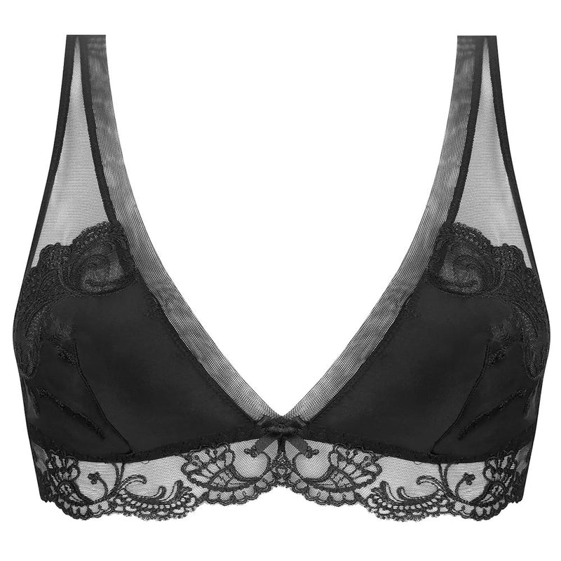 Lise Charmel 'Splendeur Soie' Black Silk Non-Wired Triangle Bra bra Lise Charmel