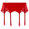 'Splendeur Soie' Suspender Belt in Rouge (red), by Lise Charmel (pack shot, back).