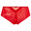 'Splendeur Soie' Shorty Brief in Rouge (red), by Lise Charmel (pack shot, back).