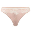 'Splendeur Soie' Nude/Dusky Pink Thong, by Lise Charmel (pack shot, front).