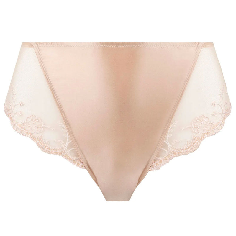 Lise Charmel 'Splendeur Soie' Nude/Dusky Pink Silk High Waisted/Retro Brief High Waist Brief Lise Charmel