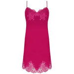 'Splendeur Soie' Pink Silk Night Dress/Chemise, by Lise Charmel (pack shot, front view).