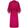 'Splendeur Soie' Carmine Silk Negligée Gown, by Lise Charmel (pack shot, back view).