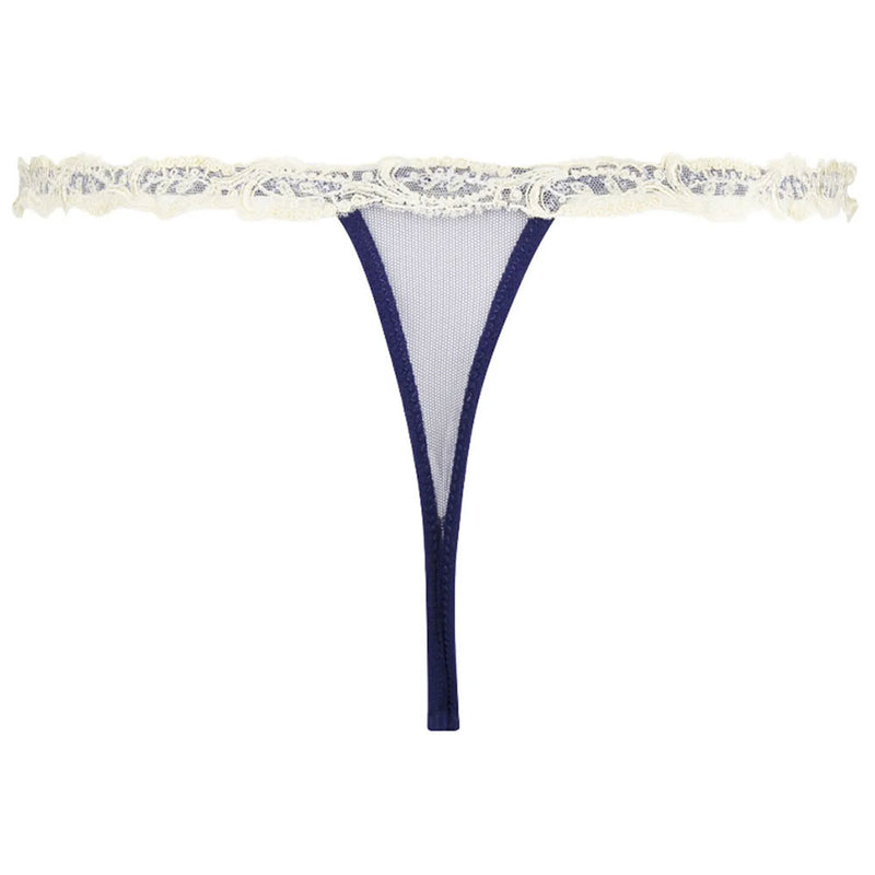 Lise Charmel 'Splendeur Soie' Navy Blue Silk Sexy Thong Sexy Thong Lise Charmel