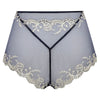 Lise Charmel 'Splendeur Soie' Navy Blue Silk High Waisted Shorty High Waist Brief Lise Charmel