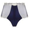 Lise Charmel 'Splendeur Soie' Navy Blue Silk High Waisted Shorty High Waist Brief Lise Charmel