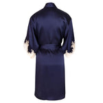 Lise Charmel 'Splendeur Soie' Navy Blue Silk Negligée Gown robe Lise Charmel   