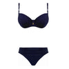 Lise Charmel 'Sublime Drape' Bikini Set with Wide Side Brief (Marine Sublime / Navy)