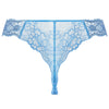 'Sublime en Dentelle' Azure Blue Thong, by Lise Charmel (pack shot, back view).