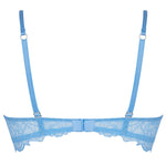 'Sublime en Dentelle' Azure Blue Half Cup Bra, by Lise Charmel (pack shot, back view).