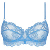 'Sublime en Dentelle' Azure Blue Half Cup Bra, by Lise Charmel (pack shot, front view).