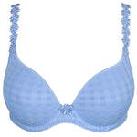 'Avero' Pastel Blue Padded Heart-Shape Bra, by Marie Jo (pack shot, front view with shoulder straps).